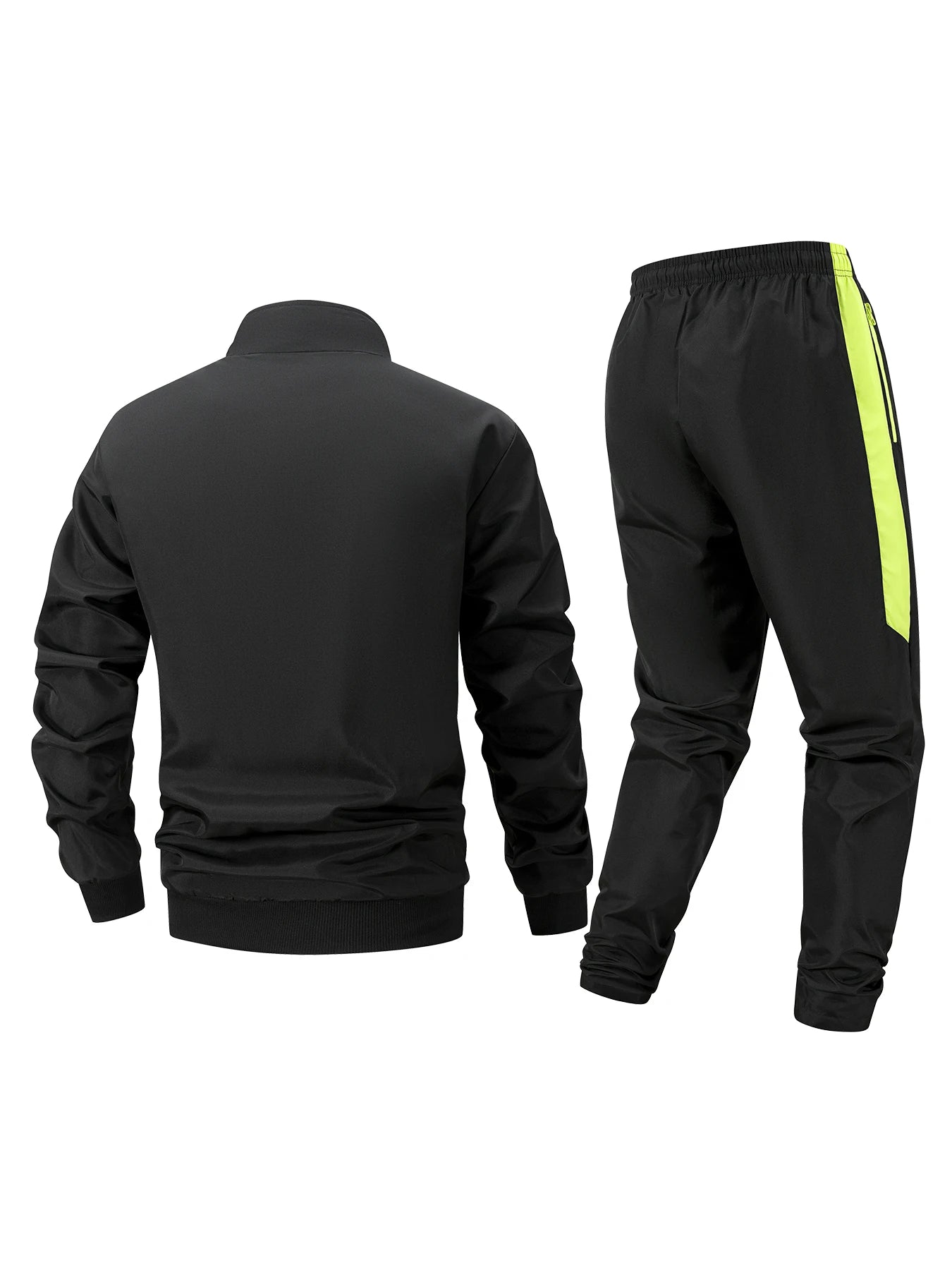 Men's Striped Print Tracksuit Set With Zip Up Jacket And Drawstring Sweatpant Perfect For Summer Outdoor Casual Fitness Training