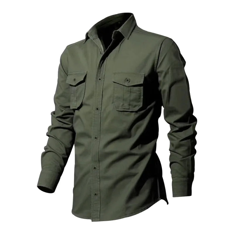 Men's Fashionable Coat - Spring/Autumn Season - Slim Fit Style - Retro Design - Casual Button-Up Coat - Long-Sleeved Outerwear