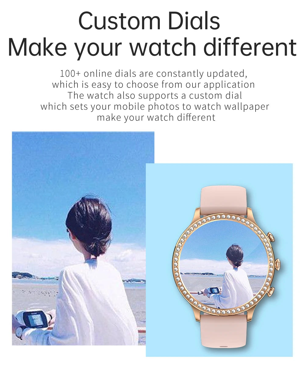 SmartWatch Women Bluetooth Call Smart Watches HD Large Screen Watches Multi-sport Mode Heart Rate Monitoring Strong Battery Life