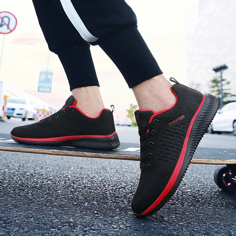 Men's and Women's Walking Knitted Shoes, Fashionable, Breathable, Sports, Fitness, Lightweight Sports Shoes, Casual Shoes, 2025