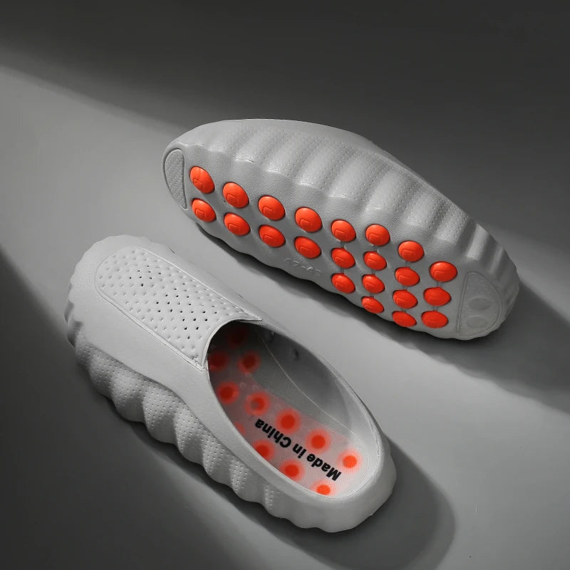 New Men Summer Sandals  Baotou for Men and Women Anti Slip Beach Shoes Outdoor Water Wading Shoes Slippers Men
