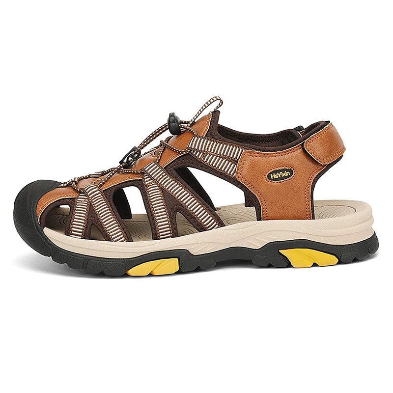 Summer Outdoor Sandals for Men Breathable Hiking Shoes Water Beach Mens Sandals Camping Climbing Aqua Sneaker Fashion Roman Shoe