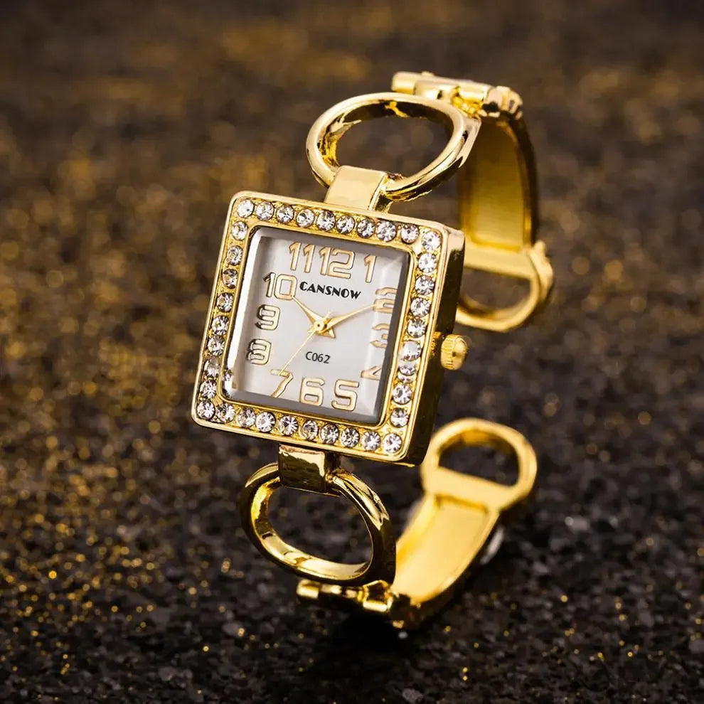 High Quality Fashion Women's Gold Watch Bangle Bracelet Stainless Steel Luxury Watches  Women Ladies Quartz Wristwatch Relogio