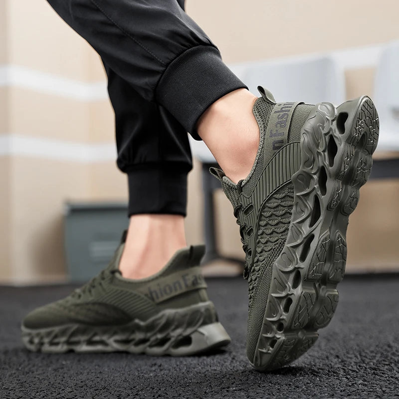 YRZL Sports Men Sneakers 2025 Breathable Mesh Running Shoes Lightweight Comfortable Walking Shoes Male Casual Outdoor Footwear