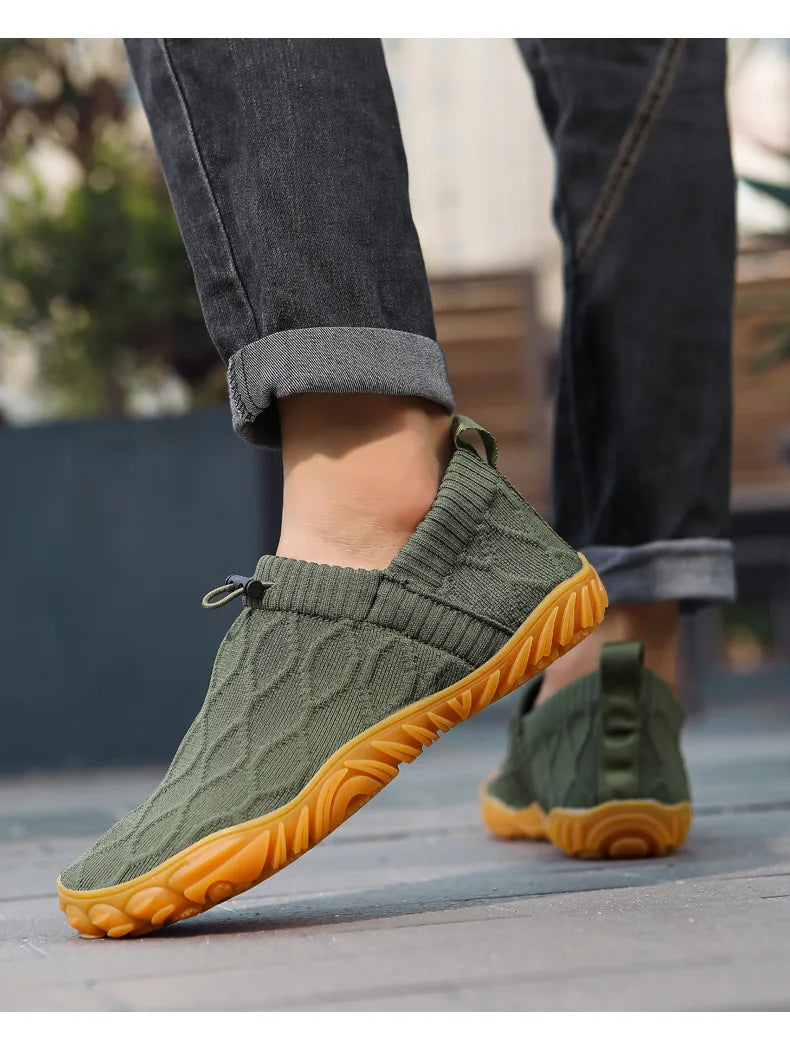 Minimalist Men's Barefoot Shoes Anti Slip Breathable Knitting Walking Shoes for Men Wear-resistant Lightweight Running Sneakers