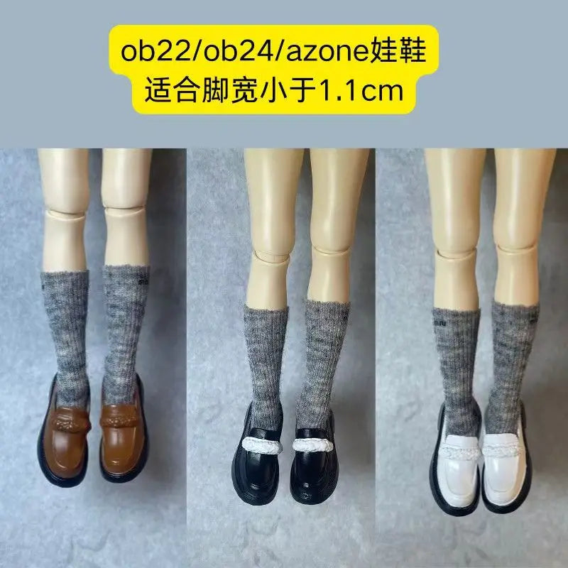 3.6*1.1cm Ob22/Ob24 Doll' Sleather Shoes for 1/6 Blythe Licca Dress Up Accessories Leather Shoes