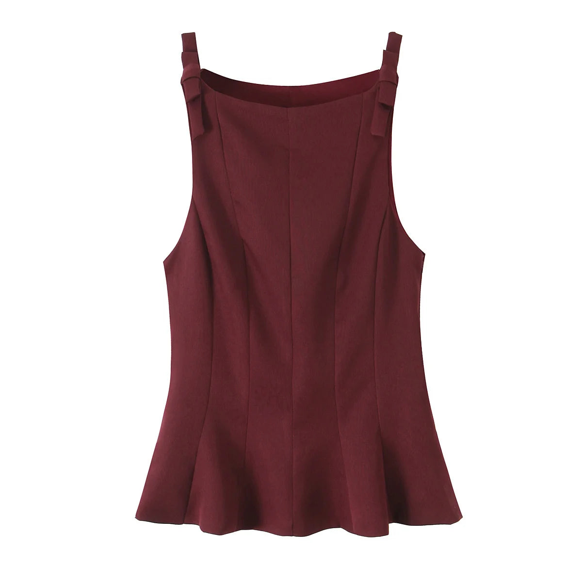 HH Female Summer Streetwear Style Sexy Top O-Neck Solid Sleeveless Bow Decorate Zipper Women's New Fashion Tops 2 Color