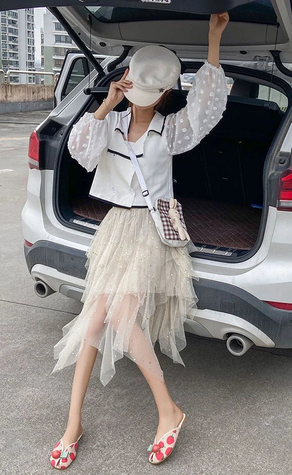 Slides Kawaii Shoes Round Toe Cute Women's Slippers and Ladies Sandals Mules Summer 2025 Flat Outside Comfortable Elegan Y 39 W