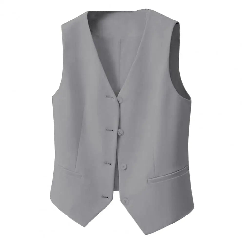 Women Fashion Vest Solid Single Breasted Waistcoats Vest Vintage Jackets Female Chic Lady Tank Tops Sleeveless Vests For Women