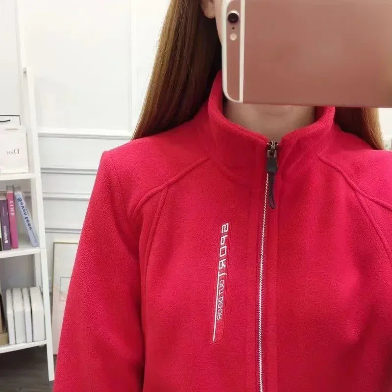 Smvp 2024 Autumn Winter New Casual Standing Neck Thickened Clothing Coat Lady Two-sided Fleece Outdoor Sport Keep Warm Overcoat