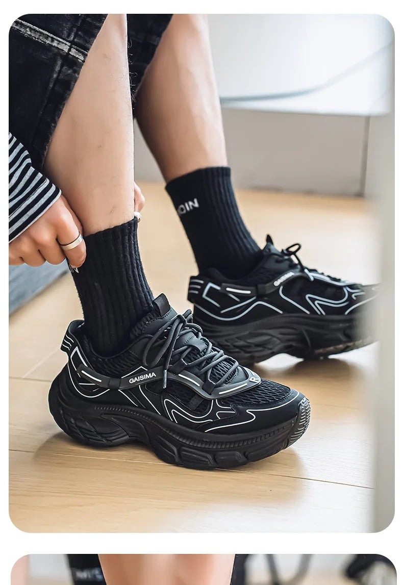 Professional Running Shoes Unisex Thick Bottom Sport Shoes Men Women Luxury Brand Walking Jogging Shoe Couples Yellow Sneakers