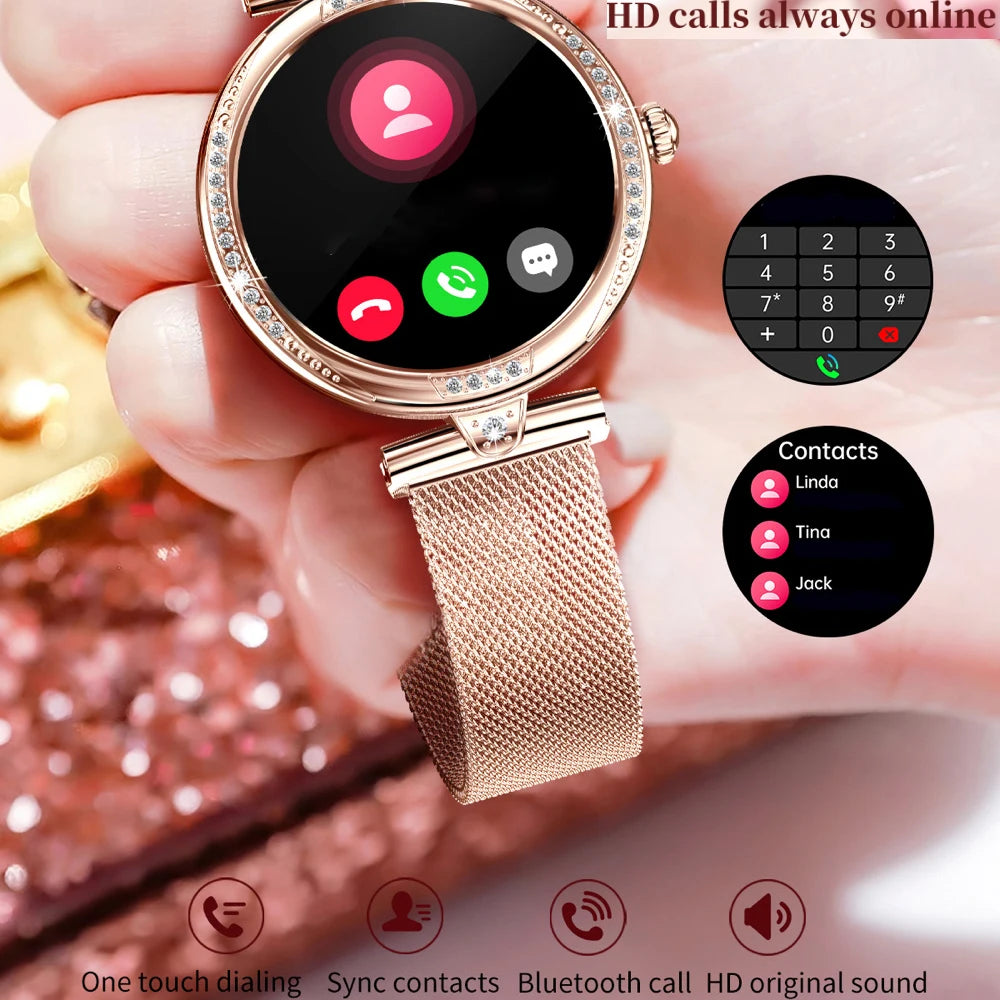 2025 Blue Tooth Call Lady Smartwatch 1.19" AMOLED Screen Women Smart Watches Waterproof Sports Fitness Tracker Health Bracelet