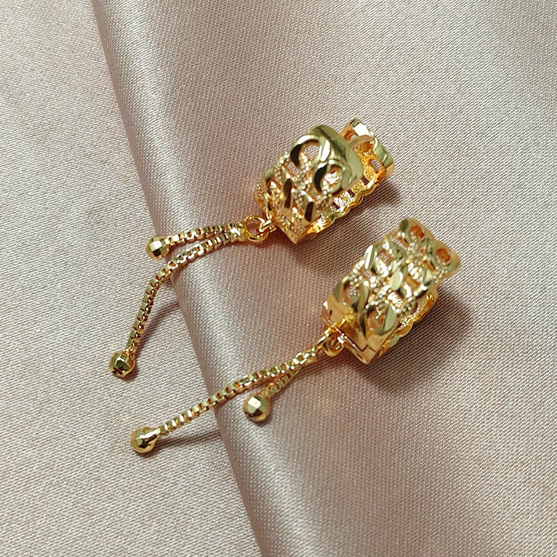 Ethiopian Gold Color Earrings For Woman African Fashion Wedding Bridal Party Wife Earrings Jewelry New