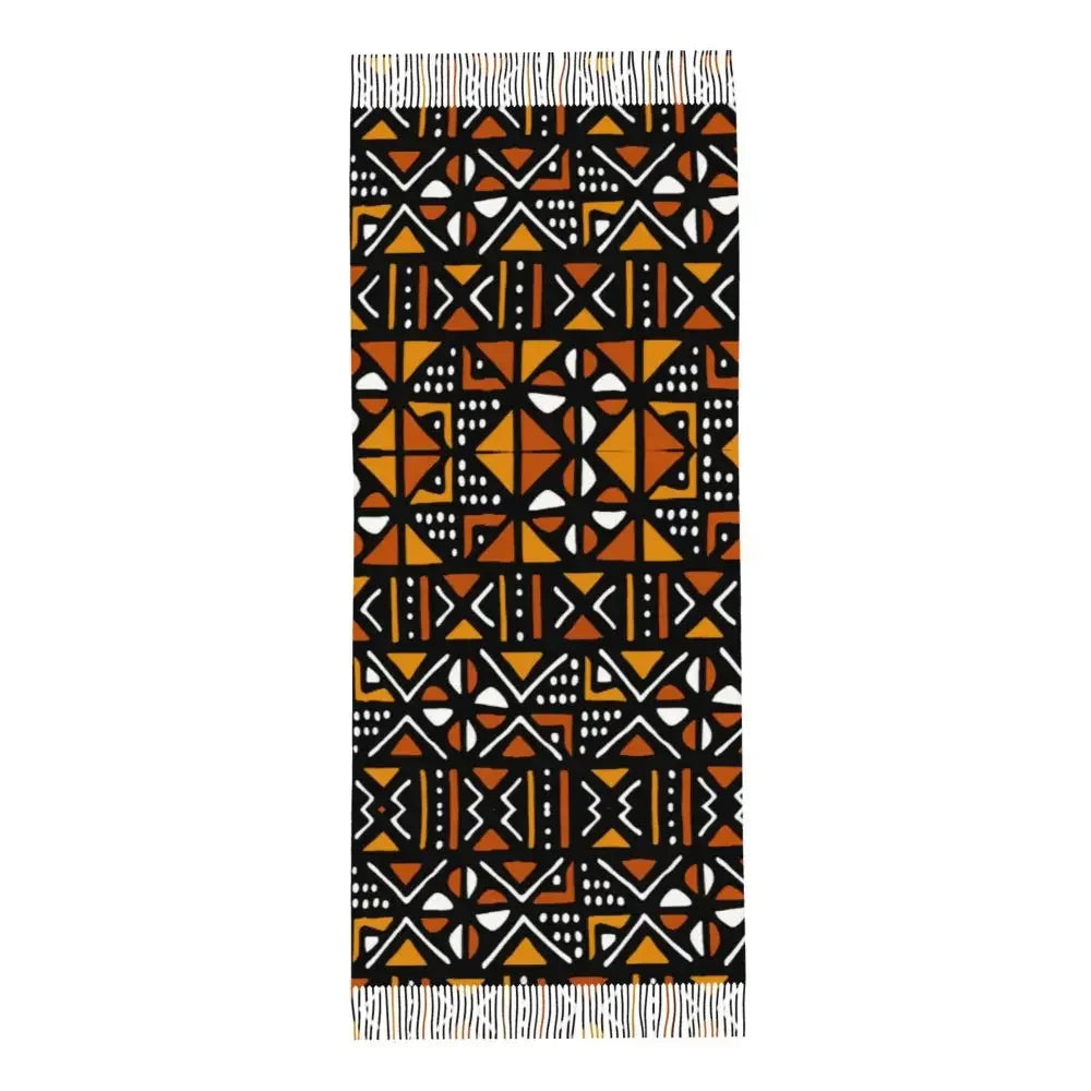 Custom Printed African Bogolan Scarf Men Women Winter Fall Warm Scarves Africa Ethnic Tribal Art Shawl Wrap