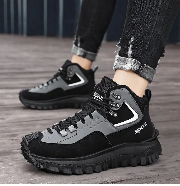 Men's Large Size Versatile Mountain Climbing Anti-slip Wear-resistant Outdoor Casual Trendy Spring Lightweight Dad Shoes