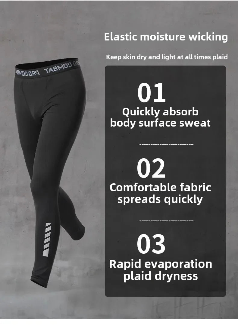 Men's Quick-Dry Running Tracksuit Long Sleeve Half Zipper T-Shirt Set Gym Jogging Sweatshirt for Fitness Sports Hiking Training