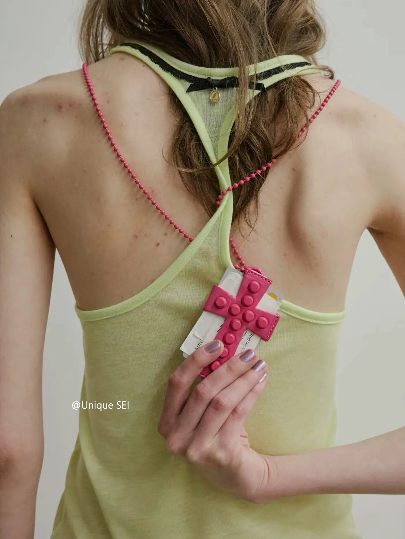American Style Sexy See-through Slim Camisole Women 2026 Summer New Streetwear Backless Bow Patchwork Casual Tops