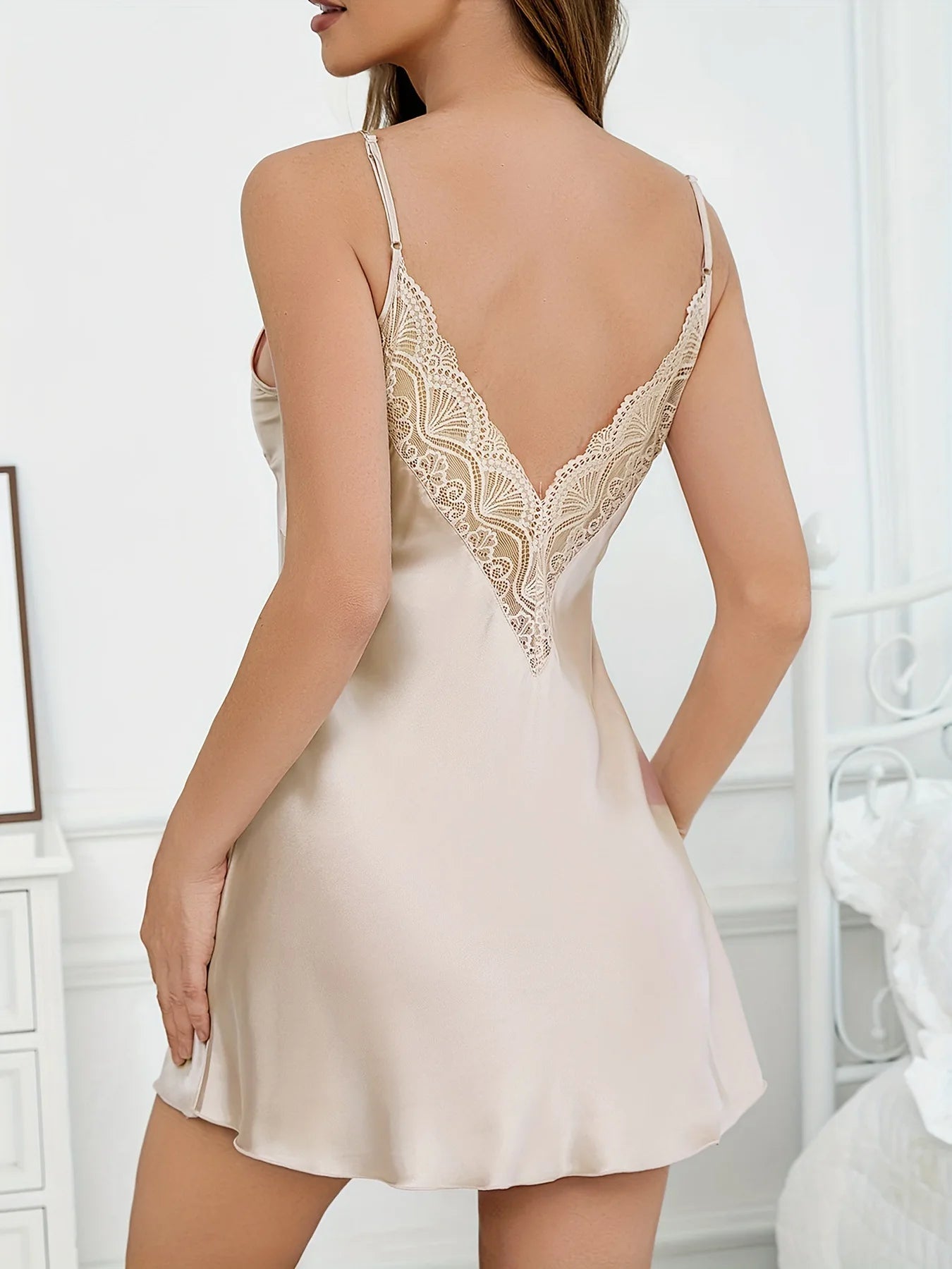2026 Sexy Nightdress Women's Nightgown V-neck Night Dress Sleeveless Lace Soft and Comfortable Loungewear Sleepwear Base Skirt
