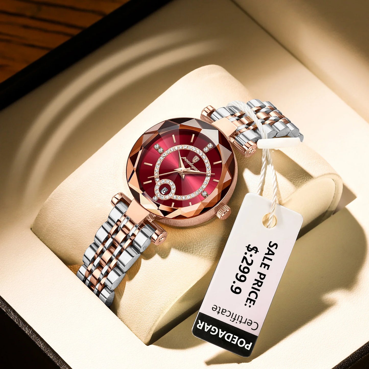 POEDAGAR Luxury Fashion Women Watches Waterproof Stainless Steel Date Diamond Ladies Watch High Quality Quartz Woman Wristwatch