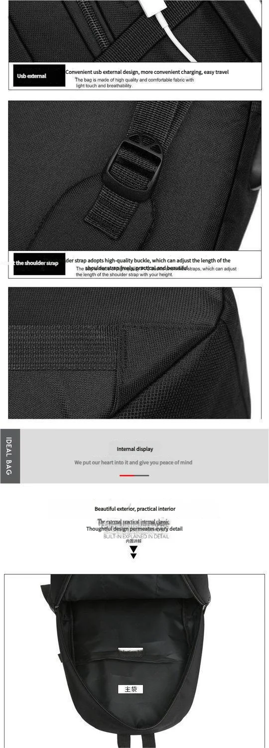 Men's and women's large-capacity trendy outdoor travel casual backpacks and schoolbags, airplane cabin backpacks