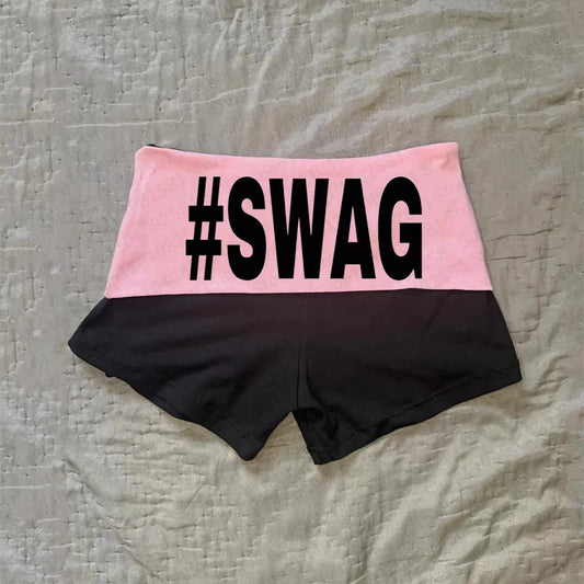Summer Fashion Letter Printed Gothic Street Dress Hip Hop Punk Sexy Shorts Retro 2000s Emo Girls Y2K Shorts Harajuku Women's