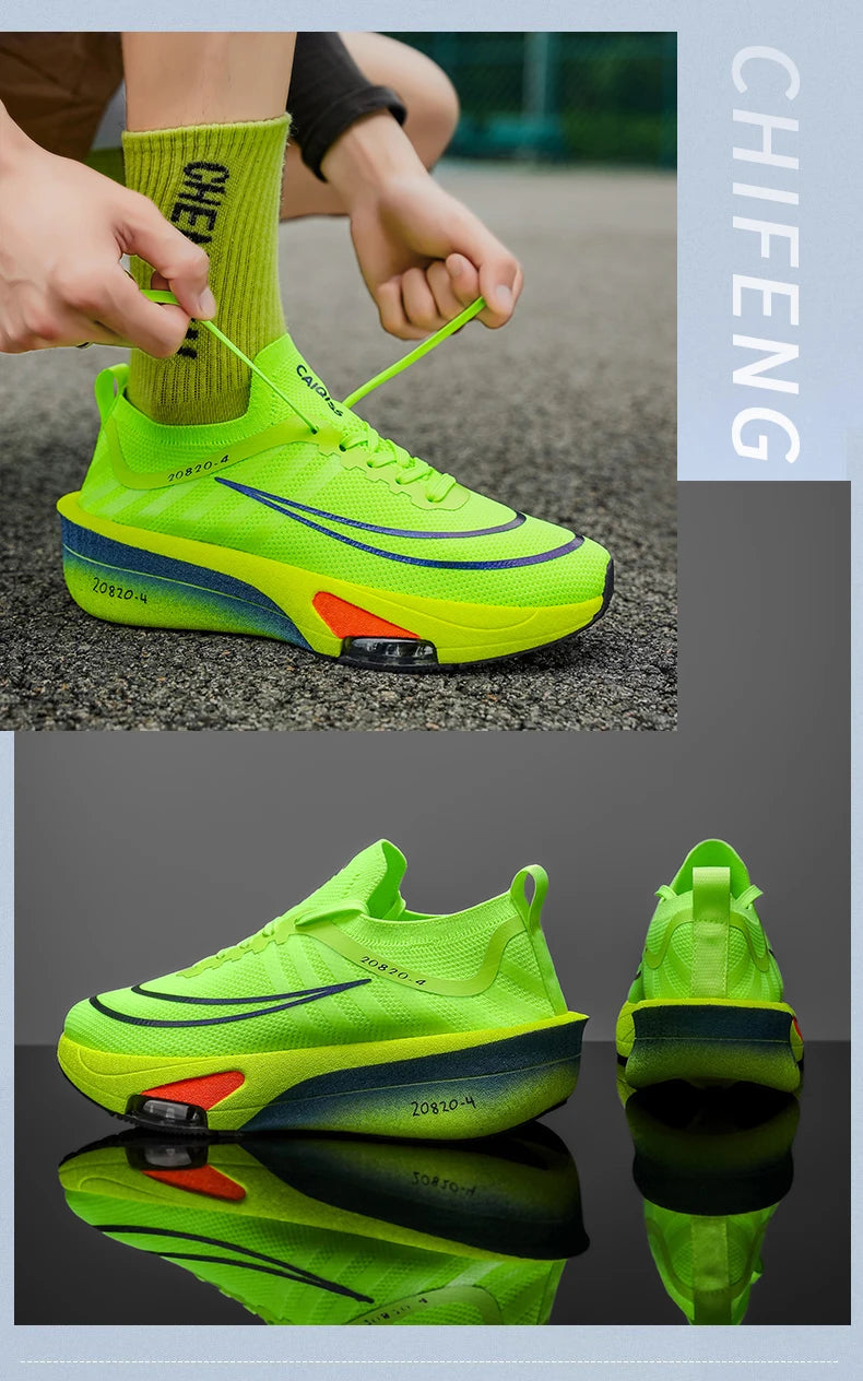 Running Shoes Carbon Board Speciality Marathon Men Sports Breathable Lightweight Women's Comfortable Athletic Nonskid Sneakers