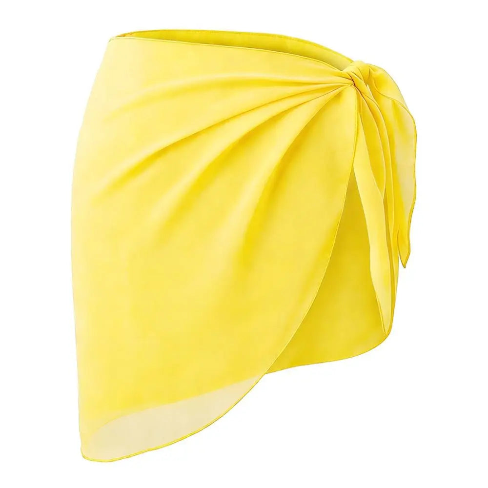 Chiffon Material Beach Dress Sheer Fabric UPF Protection Swimsuit Coverups Short Length Wearable Design Sarongs