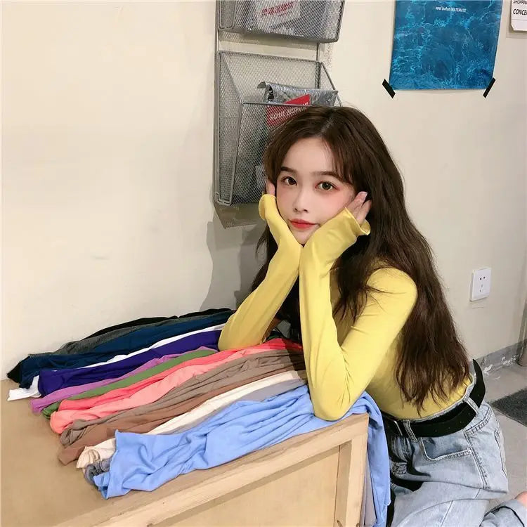 YSZWDBLX Women T-shirts Autumn Winter Modal Bottoming Shirt Warm Turtleneck Inner Wear Korean Casual Slim High Strecth Tops