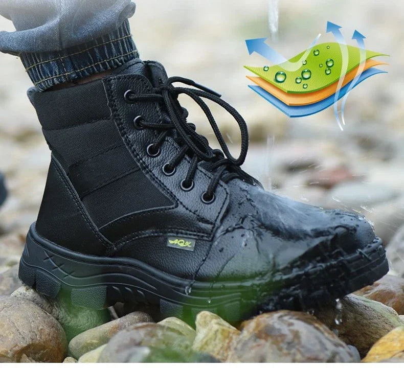 Man Shoes Leather Booties Waterproof Boots for Men Lace Up Ankle Short Barrel Retro Trendy 2025 Sale Offer New Fashion Low Price