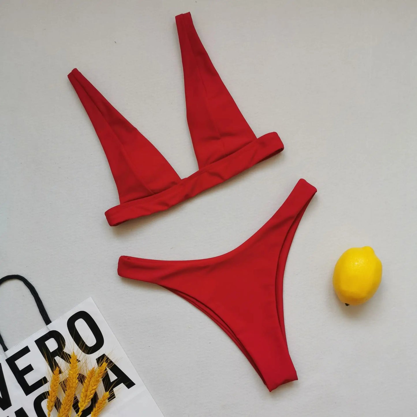Swimsuit Woman 2023 Sexy Lingerie V-neck Swimwear Two Pieces Swimsuit Female Low Waist Bikini Set Brazilian Bathing Suit