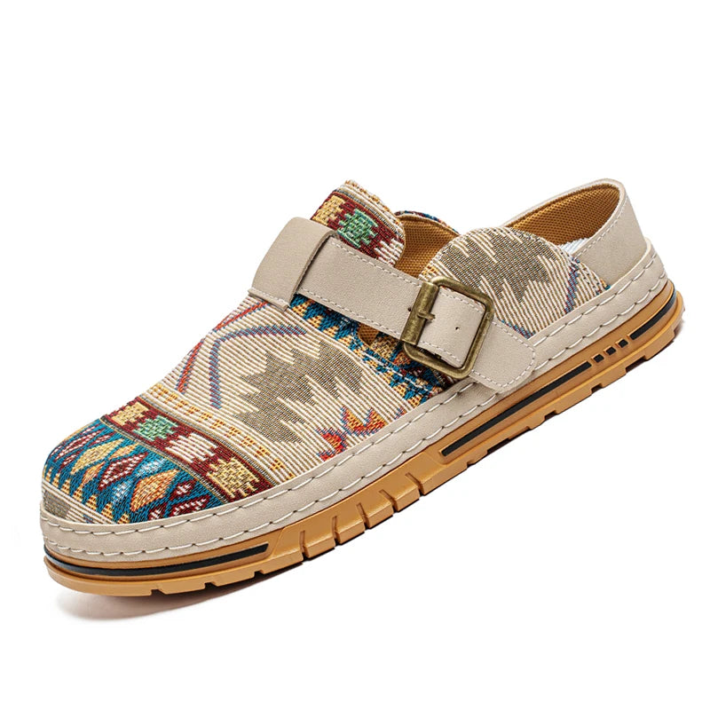 Men's Wide-Toe Round-Toe Sandals Casual Shoes for Spring and Summer, Versatile Commuter Slippers, One-Step Lazy Trendy Footwear