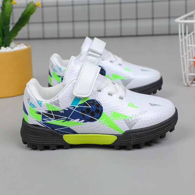 Children's Fashion All-Season Casual Flat Shoes Cartoon Cool Boys and Girls Football Casual Sports Shoes