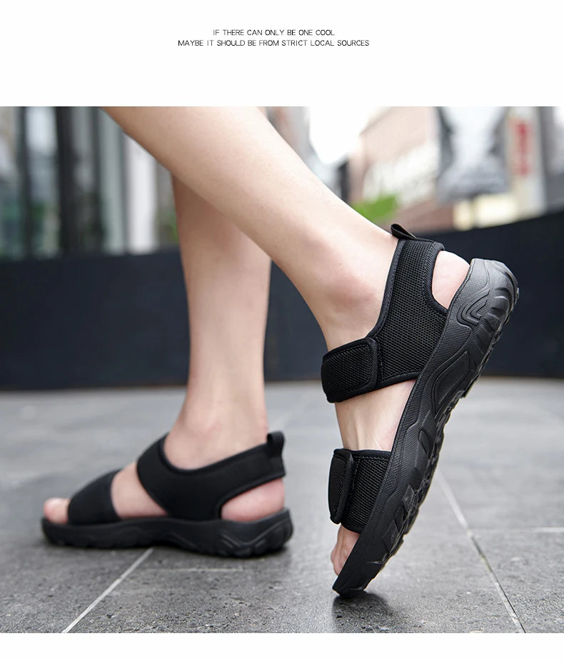 Men Sandals Summer Leisure Beach Holiday Outdoor Male Retro Comfortable Casual Sandals Breathable Mesh Men Flip Flops