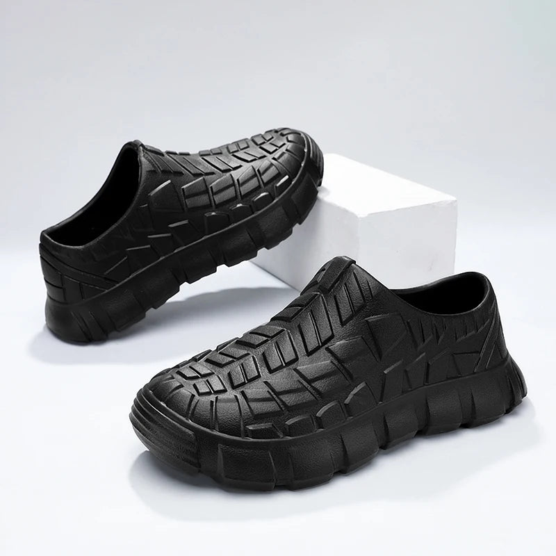 New Coming Men Chef Shoes Anti Slip Work Shoes Lazy Slippers Casual Trendy Slipper One Step Fashion Garden Shoes For Beach