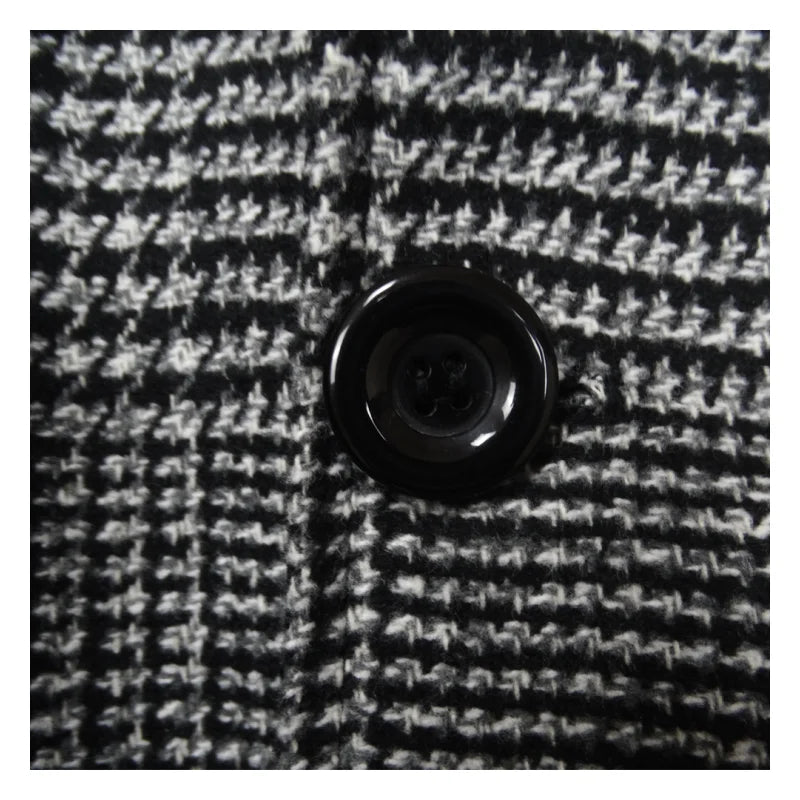 Casual Coats Striped Jackets Man Turndown Collar Top Wool Coats And Long Sleeve Lined Clothes Men's Clothing  For Winter