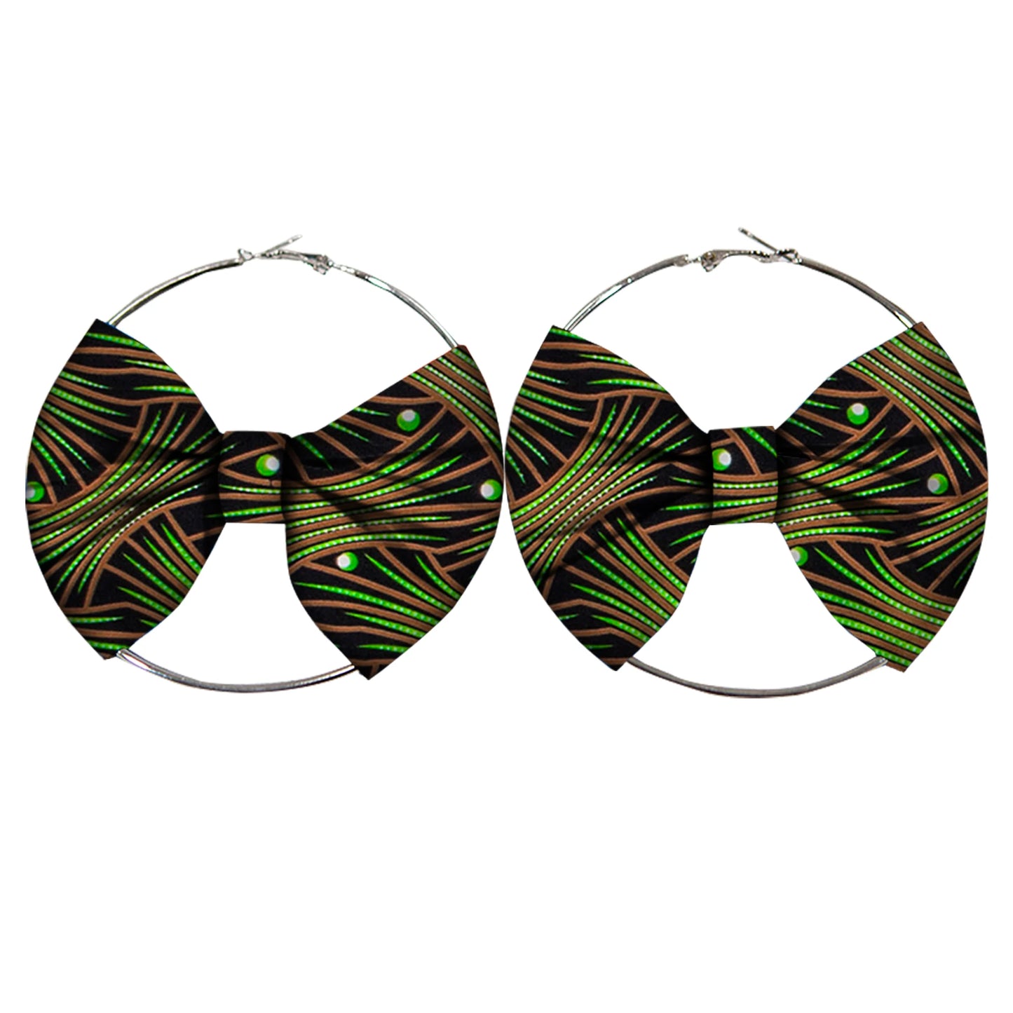 African Earrings Fashion Women Africa Handmade Statement Circle Jewellery Print Wax Fabric Accessories WYA078