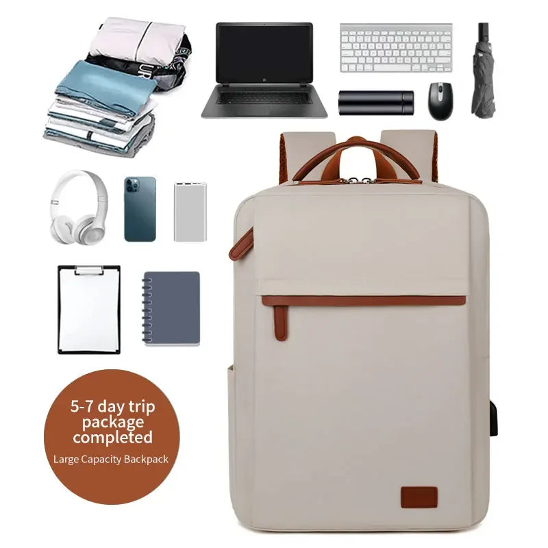 New Computer Bag, Backpack, Men's and Women's Large Capacity Travel, Commuting, Business, College Student Backpack