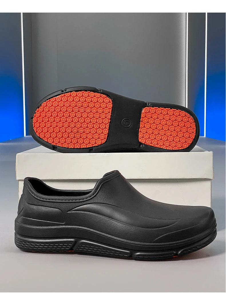 Summer Chef Shoes Anti Slip and Oil Proof Work Shoes Casual Lazy Slippers Soft Comfortable Beach Slippers Sandals Garden Shoes