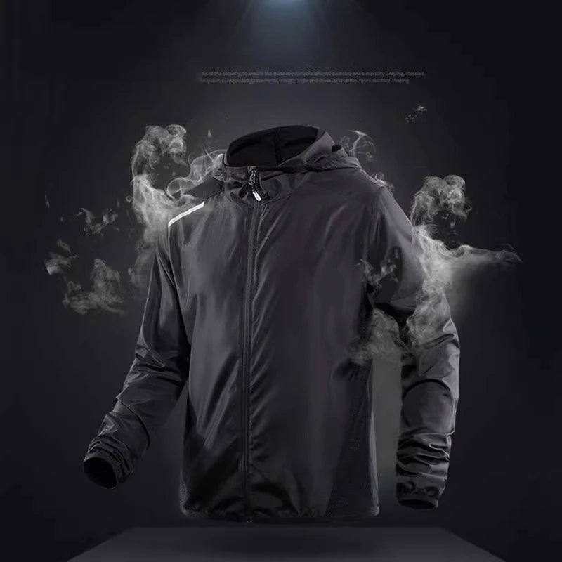 2025 UPF Sunscreen Coats Men's Jacket Breathable Sports Waterproof Jacket Summer UV Protection Outdoor Fishing Skin Coat 4xl