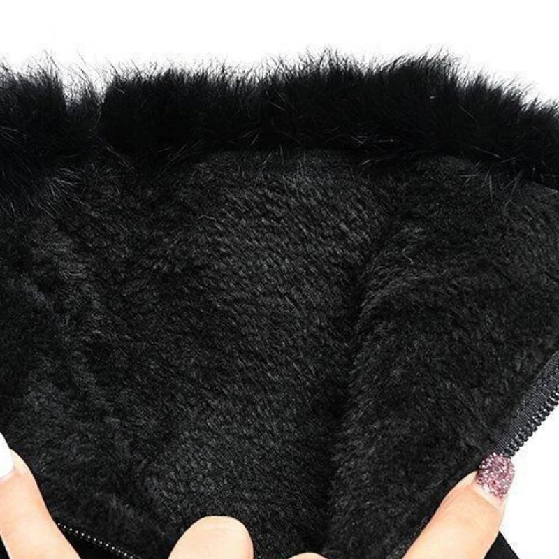 Winter Women's Wedge Ankle Boots Lncrease Height Women Pumps Metal Rhinestone Platform Shoes Plush Women Boots Comfortable Botas