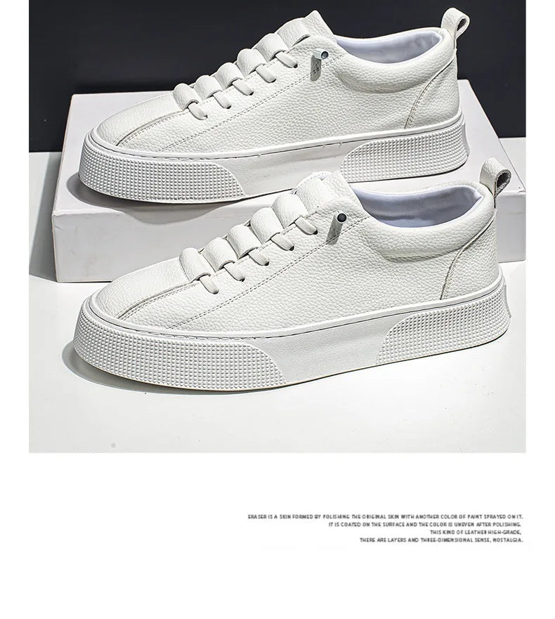 White Sneakers for Men  Fashion Casual Lace Up Round Toe Flat mens Running Sport Shoes Zapatillas Deportivas Hombre 2024