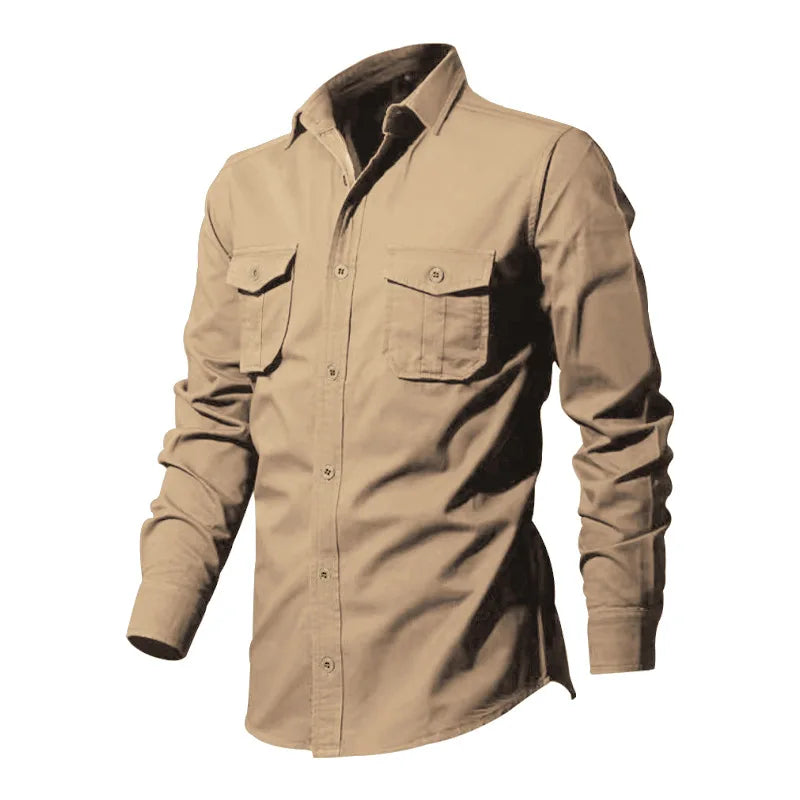 Men's Fashionable Coat - Spring/Autumn Season - Slim Fit Style - Retro Design - Casual Button-Up Coat - Long-Sleeved Outerwear