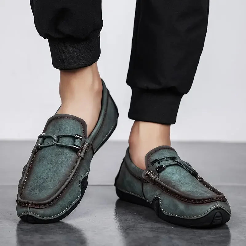 Man Casual Shoe Slip-on Loafers Leather Shoes for Men Retro Size 45 Common Designer Shipping Free Sale Luxury Elegant Low Price