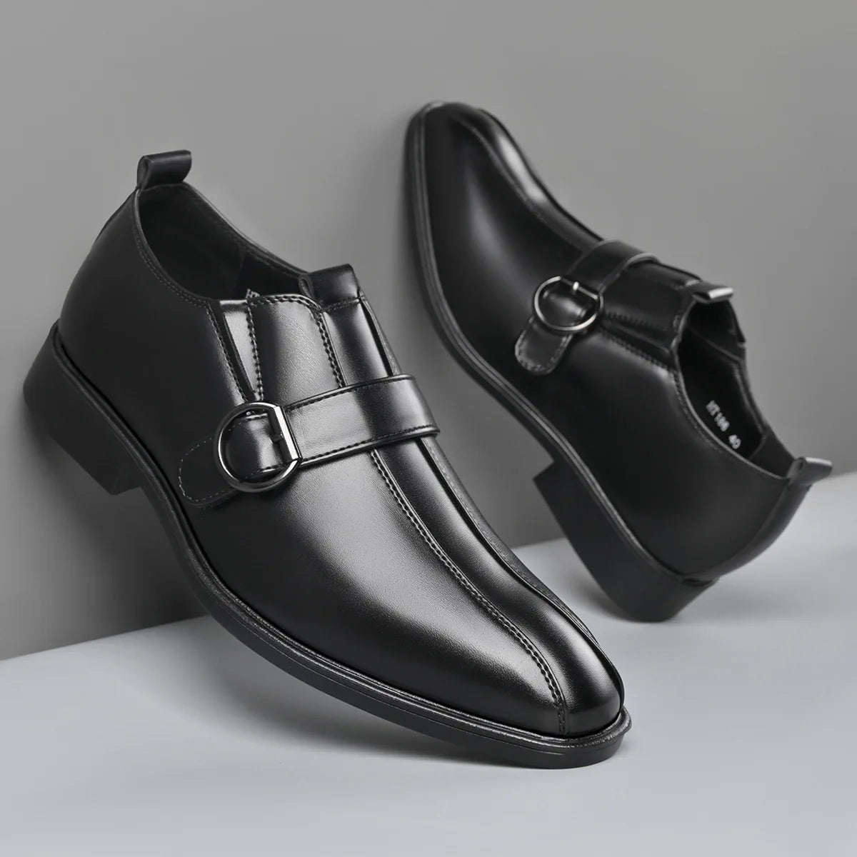 Designer Big Size 38-47 Men Dress Shoes Fashion Solid Color Wedding Shoes Male Spring Autumn Buckle Designer Man Leather Shoe