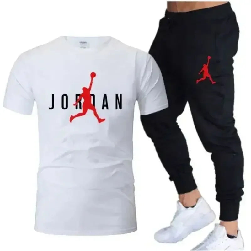 2025 New Summer Popular Men's Set, Men's Sports Set, Printed Leisure Fashion Short Sleeve Set, Men's Jogging Set