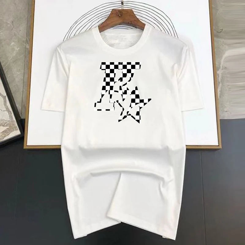 Men's and Women's New Star K Top Basic Cotton T-shirt Summer round neck fashionable casual short sleeves