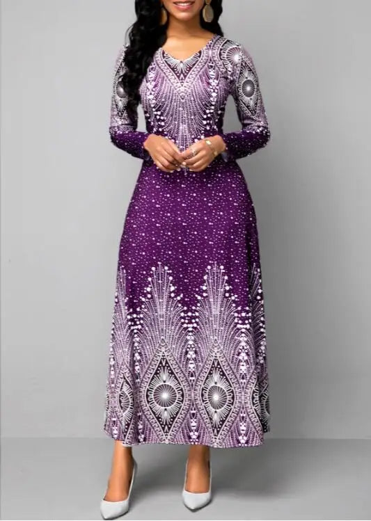 New 2026 Women's South African Long Dress For Women Dashiki Fashion Summer Print Dress Ankara Party Dress Festa African Clothing