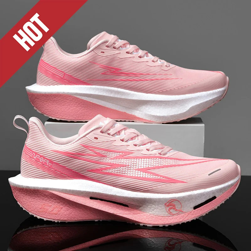 Running Shoes Carbon Board Speciality Marathon Men Sports Breathable Lightweight Women's Comfortable Athletic Nonskid Sneakers