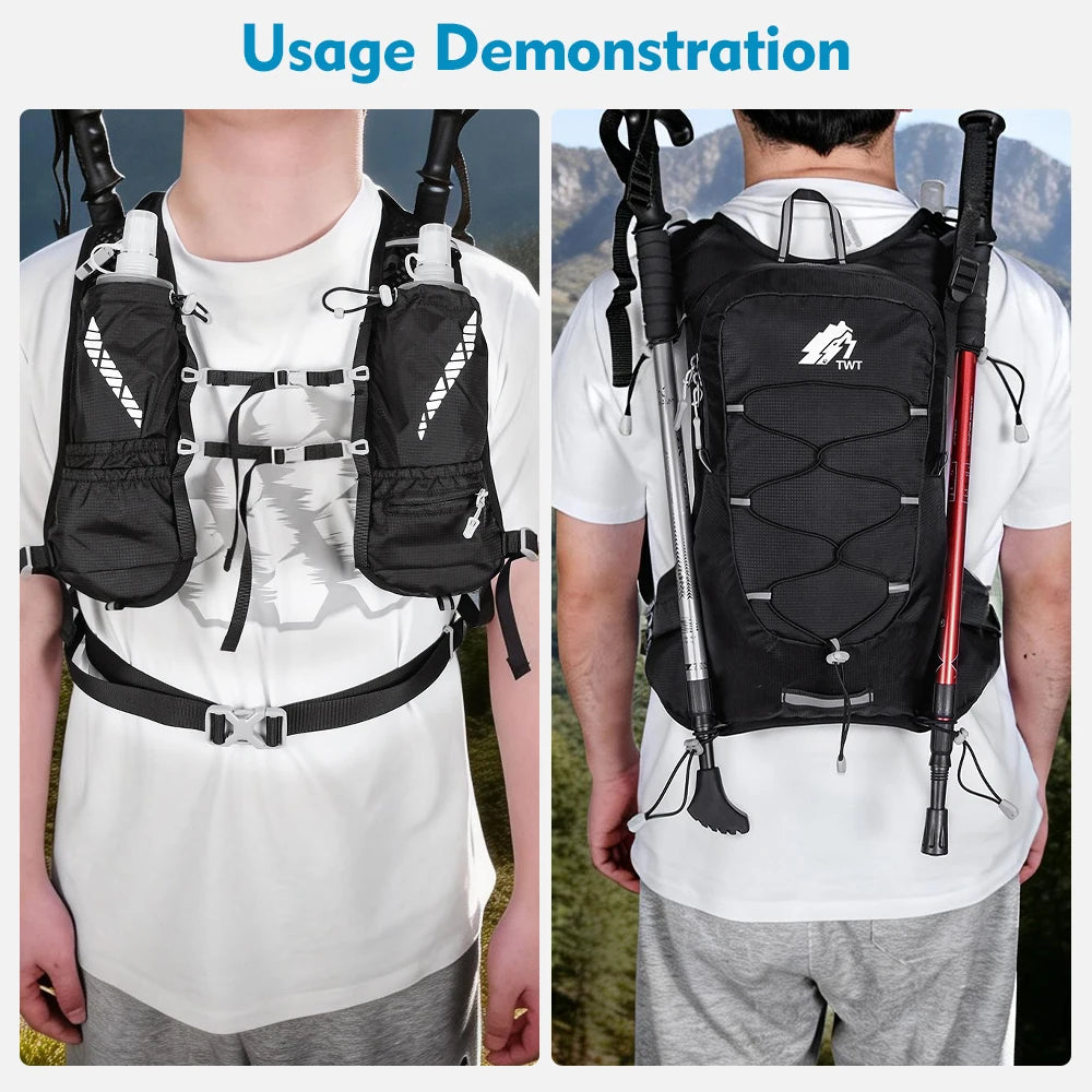 20L Ultra Lightweight Hydration Vest with 2L Water Bladder for Outdoor Hiking Cycling Marathon Outdoor Mountaineering Backpack
