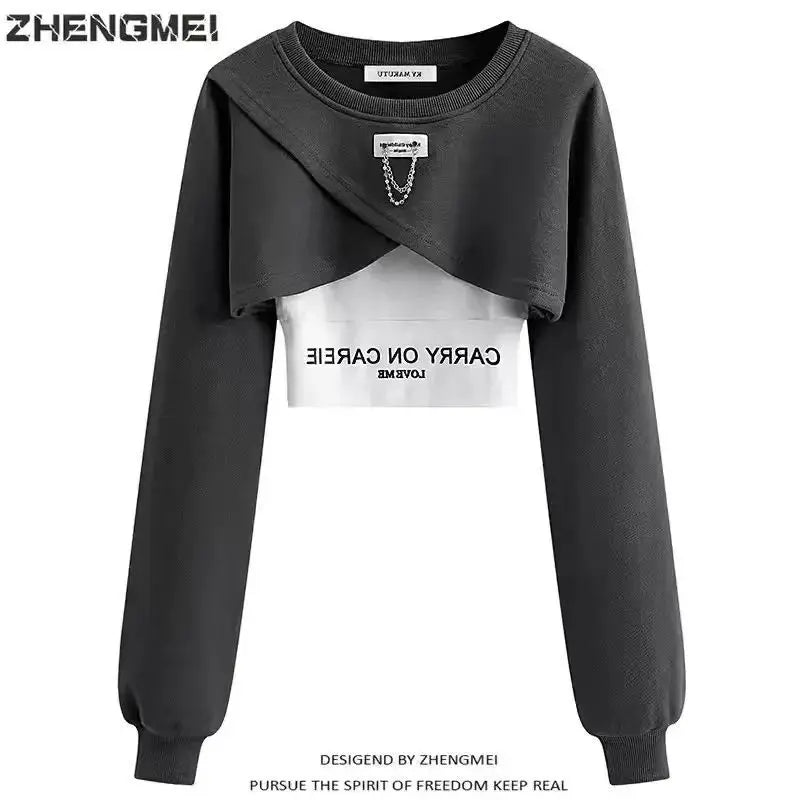 Spring Autumn Women's Tracksuit Casual Loose Top and Pants Two Piece Set Women Sports Trouser Suits